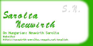 sarolta neuwirth business card